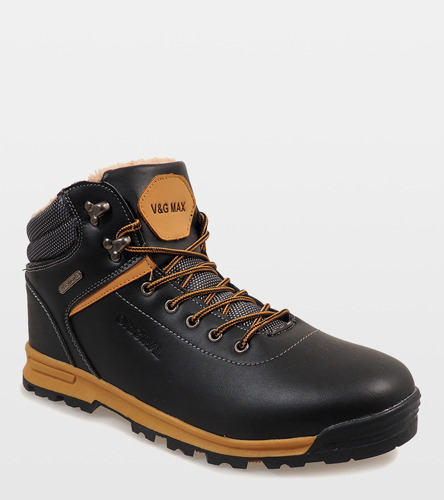 Čierne zateplené snehové topánky M17097-2