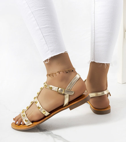 Zlaté metalické sandále Somerset